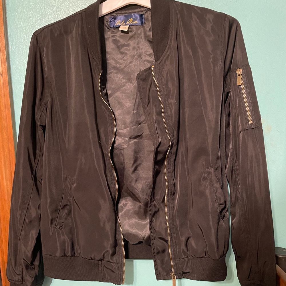Francesca’s Blue Rain Sleek Black Jacked